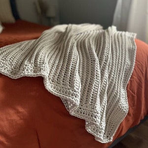 Cozy Faux Knit Crochet Blanket Pattern PDF, Easy Crochet Blanket Pattern, PDF Pattern