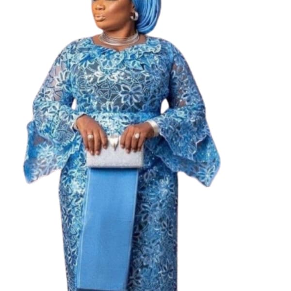 Elegant iro and Buba, African Lace dress, unique Wrapper and blouses for women, Unique women wears, Yoruba women attire,  Nigerian style