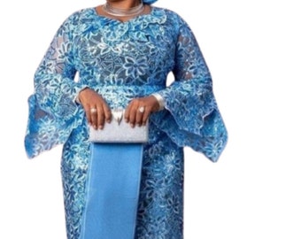 Elegant iro and Buba, African Lace dress, unique Wrapper and blouses for women, Unique women wears, Yoruba women attire,  Nigerian style