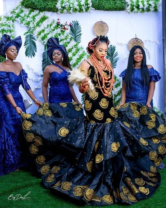 Isiagu Ceremonial Dress Authentic Igbo Isiagu Dress Cultural Heritage Inspired AttireAfrican cultural wear Igbo Traditional Bridal Attire