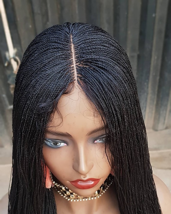Long Micro Braid Braided Wig, Lace Front Wig, Full Lace Wig, Frontal Wig, Braid  Wig, Braided Lace Wigs, Micro Braids Full Lace Wig 