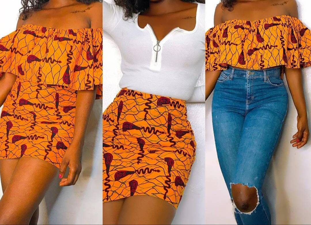 Kitenge crop top designs top