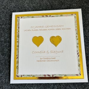 Glückwunschkarte zur Goldhochzeit