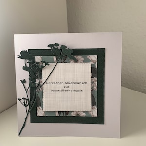 Glückwunschkarte zur Petersilienhochzeit