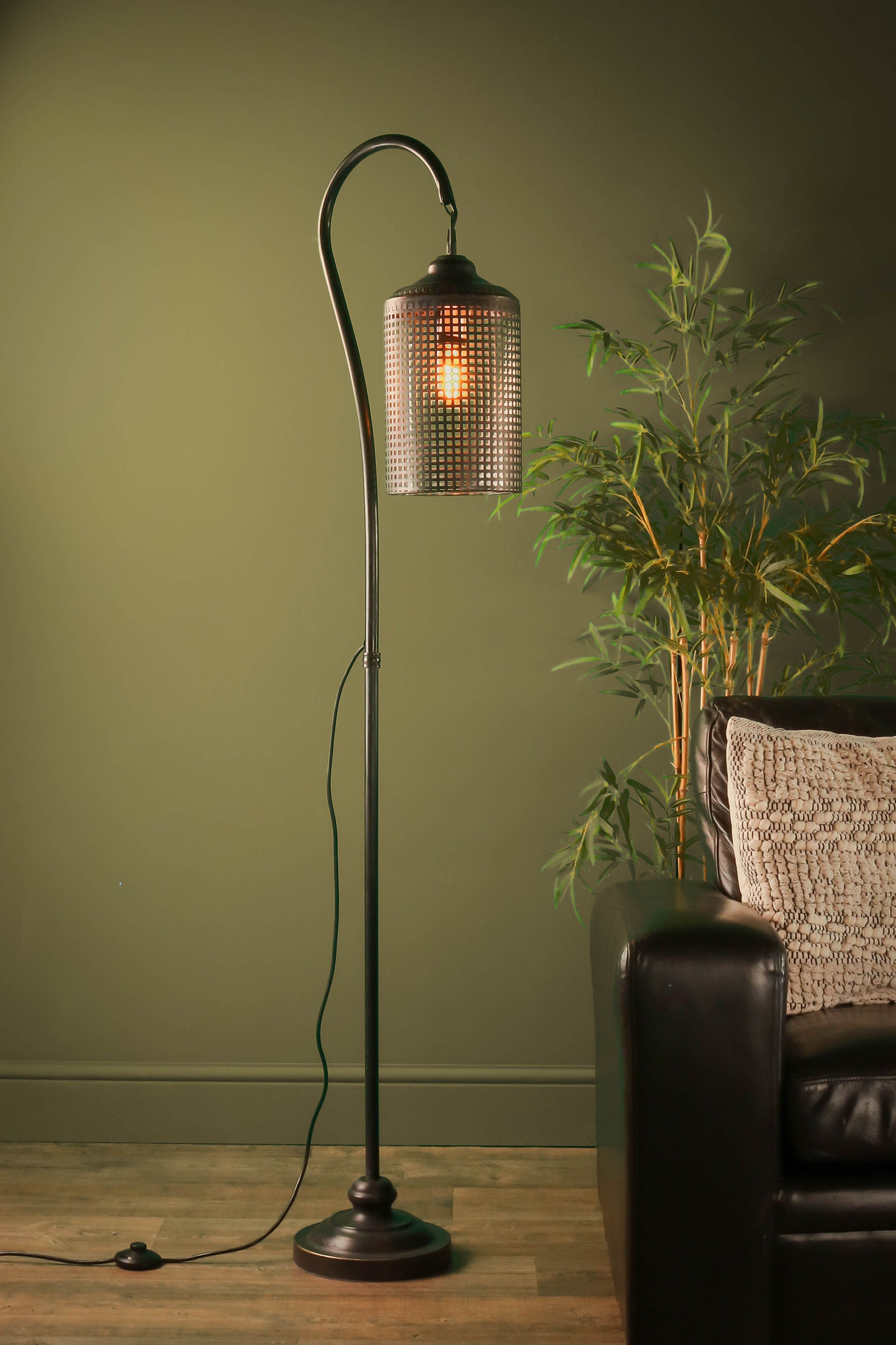 Retro Industrial Lattice Floor Lamp Vintage Style Iron LED Etsy UK