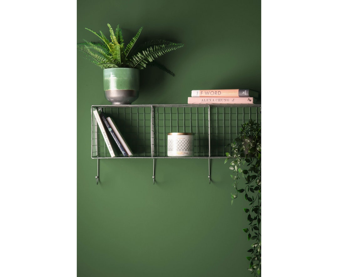 Industrial Style Wire Shelving Wall Shelf Office Storage Retro Etsy