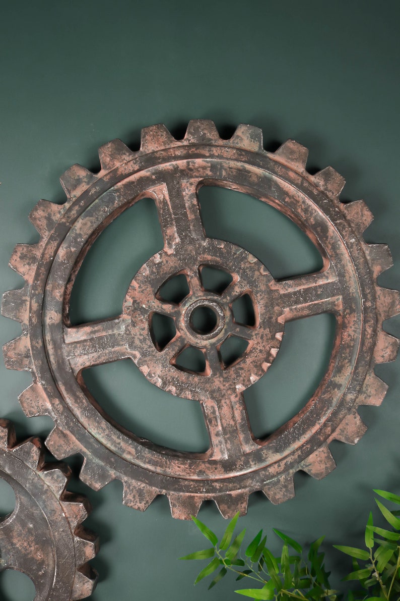 Retro Industrial Wall Art Hangings Gears Cog Decor Design Etsy
