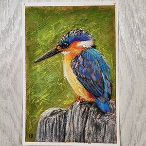 Kingfisher Original Painting | Kingfisher Art, Bird Art, Kingfisher Painting, Bird Wall Decor, Bird Poster, Kingfisher Bird Artwork