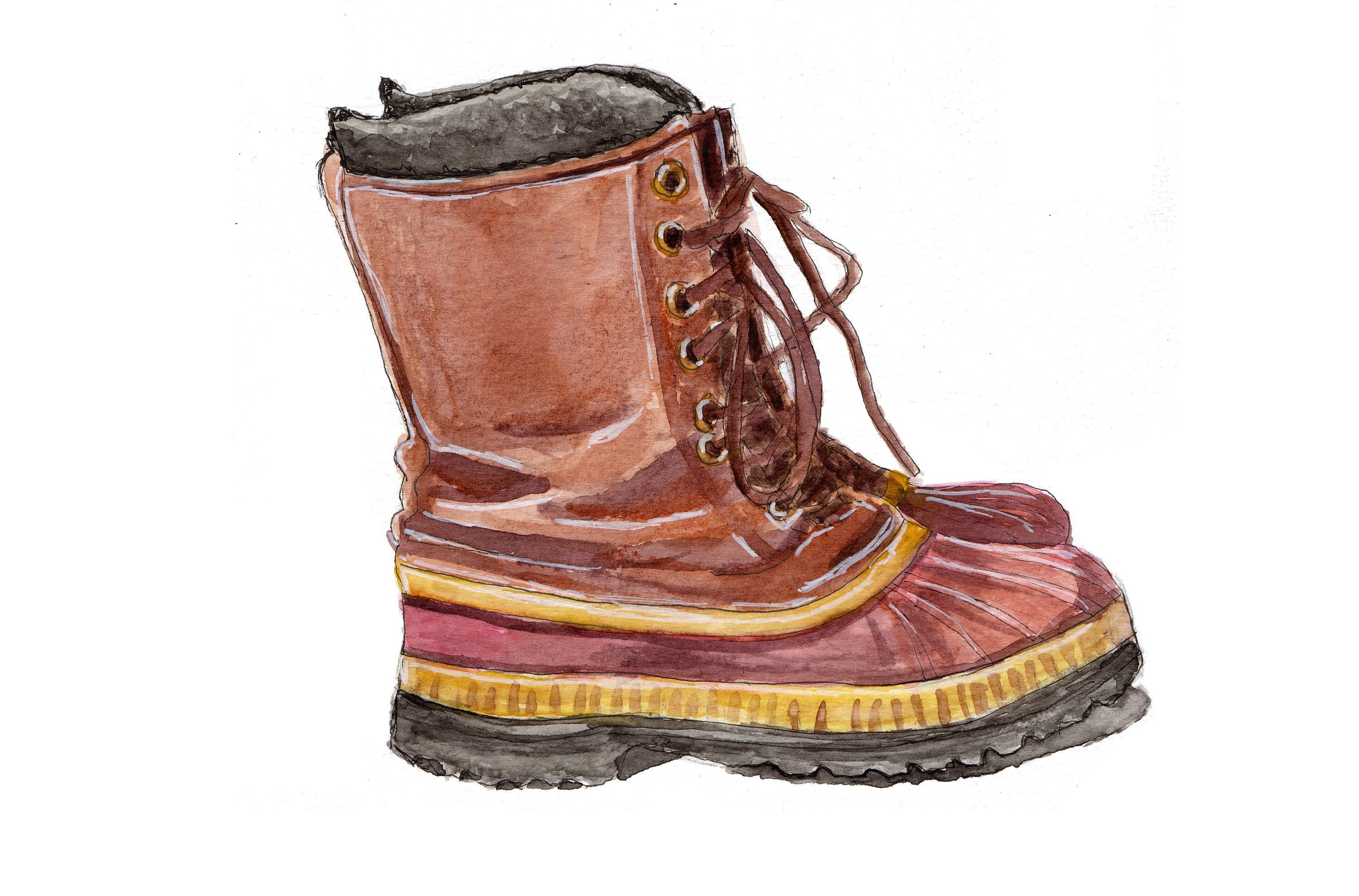 Boots 8.5 X 11 Art Print Limited Edition, Signed Contemporary, Modern