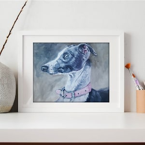 Italian Greyhound Art Print |  Limited Edition, Signed (Contemporary, Modern Giclee of an Original Oil Painting)