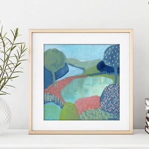 Abstract Landscape 8&quot;X8&quot; and 12&quot; X 12&quot; Art Print | &quot;Muted Landscape&quot; | Limited Edition, Signed
