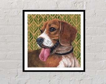 Beagle Art Print | beagle dog print, beagle dog poster, beagle artwork, beagle wall decor, dog poster, beagle painting print, beagle dog art