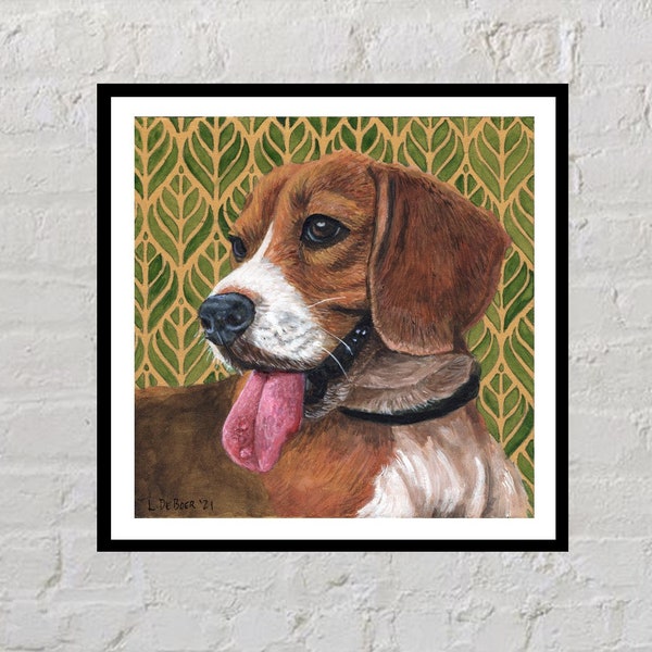 Beagle Art Print | beagle dog print, beagle dog poster, beagle artwork, beagle wall decor, dog poster, beagle painting print, beagle dog art