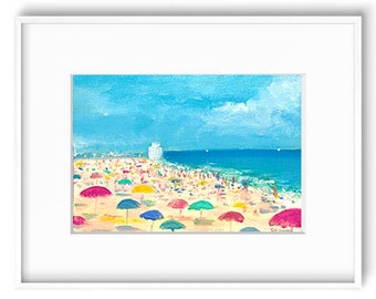 LIMITED EDITION PRINT: "Brigantine Beach, New Jersey" by Delaware Artist Stephanie Silverman
