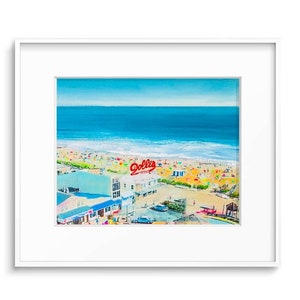 LIMITED EDITION PRINT: &quot;Vintage Rehoboth Beach, Delaware Boardwalk&quot; by Delaware Artist Stephanie Silverman
