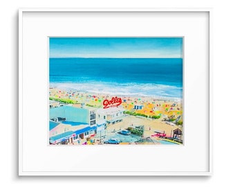 LIMITED EDITION PRINT: "Vintage Rehoboth Beach, Delaware Boardwalk" by Delaware Artist Stephanie Silverman