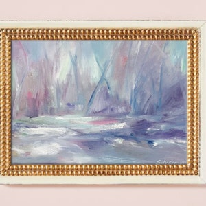 ORIGINAL PAINTING-&quot;Winter Woods&quot; by Delaware Artist Stephanie Silverman