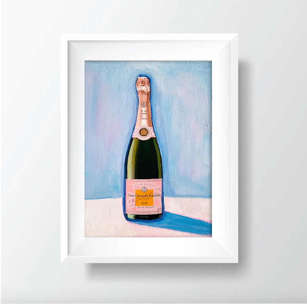LIMITED EDITION PRINT: bottle of Veuve Clicquot 