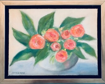 ORIGINAL PAINTING-Bouquet of Coral Flowers