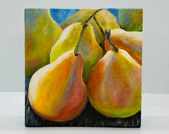 PEINTURE ORIGINALE: « Royal Riviera Pears » par l’artiste du Delaware Stephanie Silverman
