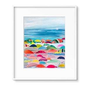 LIMITED EDITION PRINT: "Pink Sand Beach" by Delaware Artist Stephanie Silverman