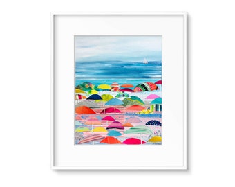 LIMITED EDITION PRINT: "Pink Sand Beach" by Delaware Artist Stephanie Silverman