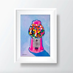 Limited Edition Print: &quot;Gum Ball Machine&quot; by Delaware Artist Stephanie Silverman
