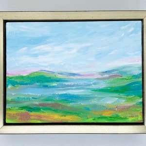 ORIGINAL PAINTING: &quot;Slice of Pink&quot; by Delaware Artist Stephanie Silverman