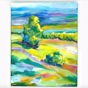 ORIGINAL PAINTING-&quot;Valley Vista&quot; by Delaware Artist Stephanie Silverman