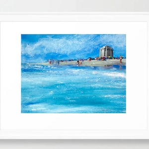 LIMITED EDITION PRINT: &quot;Brigantine Beach, New Jersey Motor Inn&quot; by Delaware Artist Stephanie Silverman