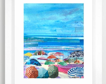 LIMITED EDITION PRINT: "Rehoboth Beach, July" by Delaware Artist Stephanie Silverman