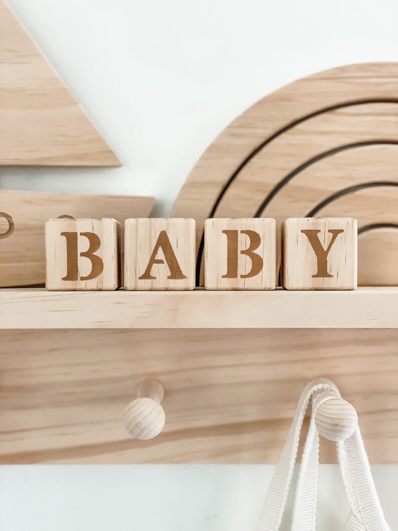 Wooden Letter Blocks Custom Name Blocks Personalized Etsy