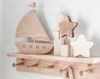 nautical nursery - sailboat nursery decor - wood sailboat - decor baby nautical - ocean themed nursery - baby shower nautical - boys room