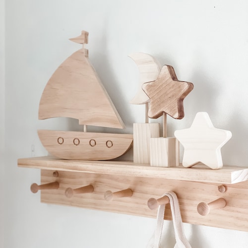 Nautical Nursery Sailboat Nursery Decor Wood Sailboat Etsy