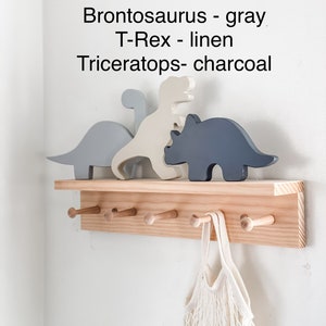 décor de dinosaure en bois, découpe de dinosaure en bois, baby shower dino, décoration murale pour tout-petits, décoration murale de chambre d'enfant pour garçon, décoration d'étagère en bois, dinosaure Set #3