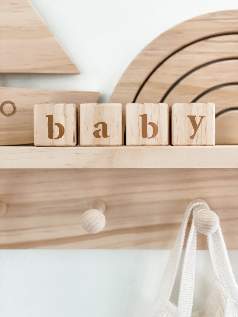 Wooden Letter Blocks Custom Name Blocks Personalized Etsy