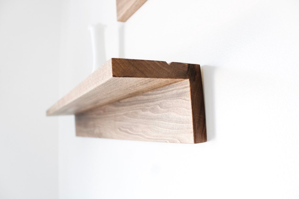 Modern wood shelf shelf for living room wood shelf for Etsy