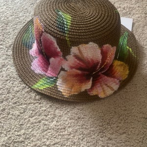 Hand painting Cowboy,Fedora Hats,Flowers,Birds,