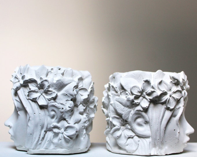 Twin Angels- 2 Original Handmade Pots / Makeup Organizers / Pen Organizers ( Free Gift Wrapping)