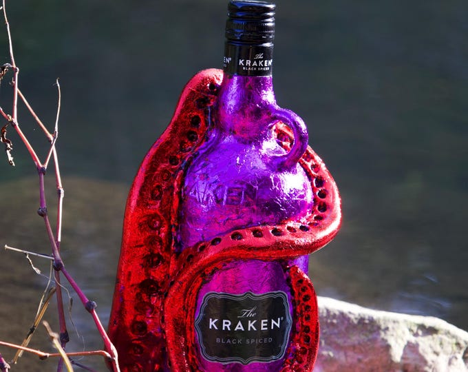 The Modern - Original Handmade Customized Kraken Bottle (Free Gift Wrapping)  EMPTY