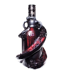 The Bloody Kraken - Bouteille Kraken originale personnalisée faite main (emballage cadeau gratuit) VIDE