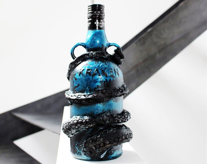 The Kraken - Original Handmade Customized Kraken Bottle ( Free Gift Wrapping)  EMPTY
