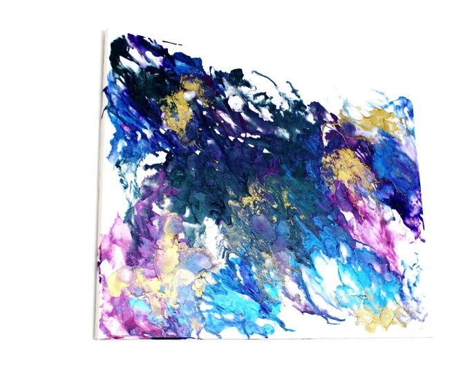 Golden Clouds - Original Handmade Painting, Acrylic on Canvas ( Free Gift Wrapping)
