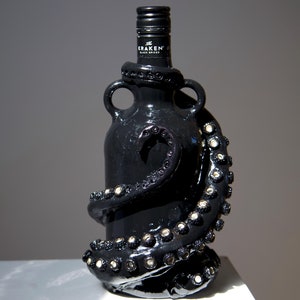 The Black Dimond Kraken - Original Handmade Customized Kraken Bottle (Free Gift Wrapping) EMPTY
