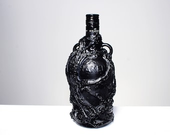The Black Kraken - Garrafa Kraken original feita à mão e personalizada (embrulho para presente grátis) VAZIO
