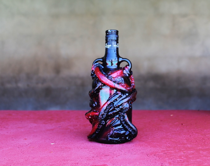 The Yo-Ho-Ho Kraken - Original Handmade Customized Kraken Bottle (Free Gift Wrapping)  EMPTY