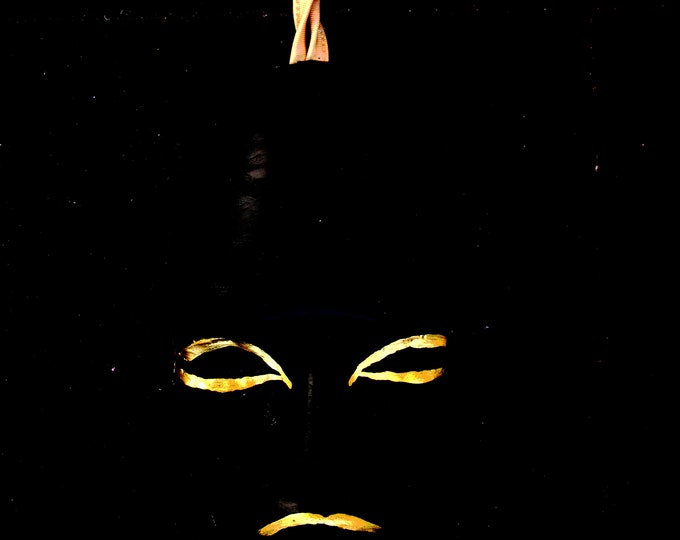 Cleopatra - Original Handmade Wall Hanging Mask in a Golden Box / Glows at night ( Free Gift Wrapping)