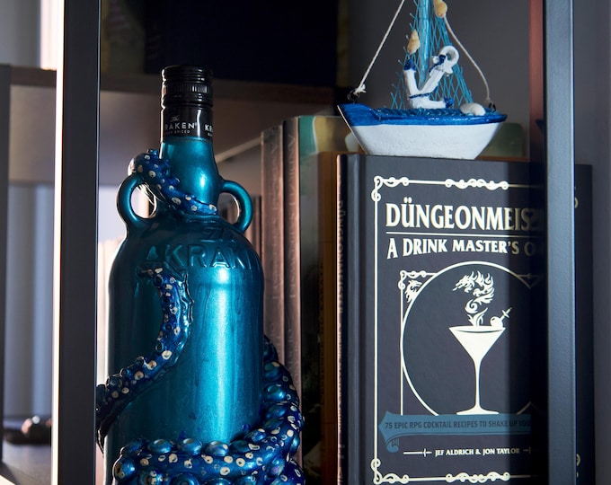 The Blue-Ringed Kraken - Original Handmade Customized Kraken Bottle (Free Gift Wrapping)  EMPTY