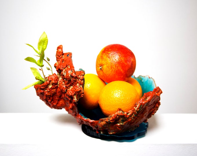 The Desert Lake - Original Handmade Multifunctional Fruit Vase / Candleholder / Plant Pot ( Free Gift Wrapping)