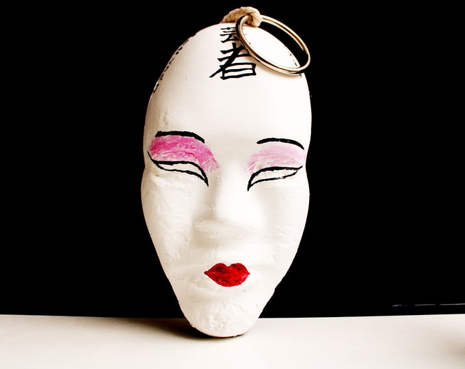 Geisha - Original Handmade Wall Hanging Japanese Geisha Mask ( Free Gift Wrapping)